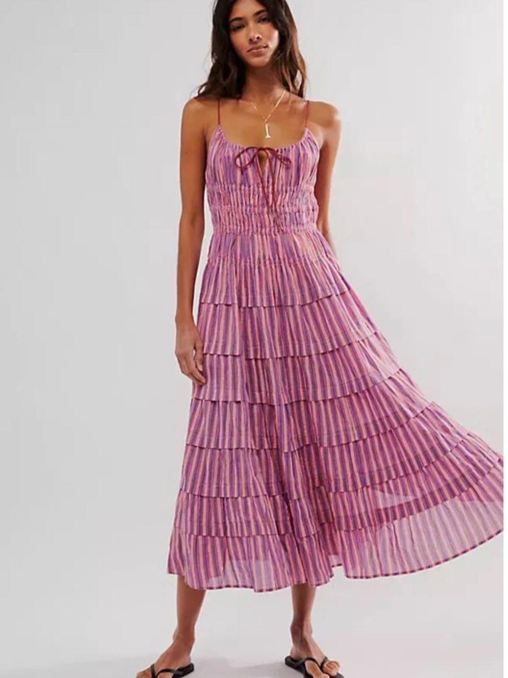 Free People Going Steady Midi Dress Sz XS